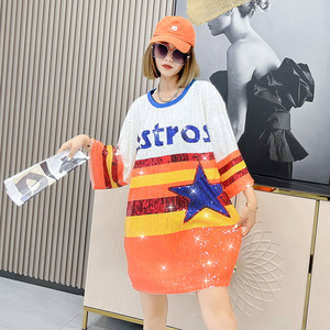 ชุดเดรสเลื่อมทีมฟุตบอลผู้หญิงชุด<span class=keywords><strong>เด</strong></span><span class=keywords><strong>รส</strong></span>คอกลมเสื้อเจอร์ซีย์ประดับเลื่อม - Product Image 3