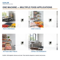 Machine de lyophilisation commerciale par lots SJ-20H 20-30 kg avec 9 plateaux pour fruits, café, viande et aliments pour animaux de compagnie