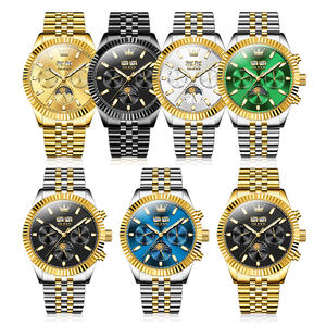 นาฬิกา6688โอเลฟส์นาฬิกาข้อมือนักธุรกิจ3หน้าปัดทำจากประเทศจีน - Product Image 4