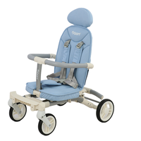 Poussette bébé pliable légère 4 en 1 en tissu avec cadre en alliage d'aluminium et PU pour 0-3 ans