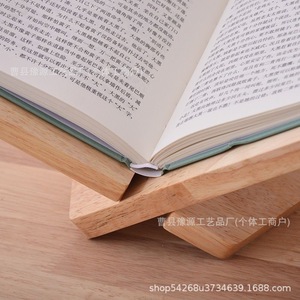 Soporte de madera maciza para libros, organizador de escritorio para el hogar, oficina, estudio, con soporte de ángulo inclinable, revista, libro de cocina, partituras - Product Image 4