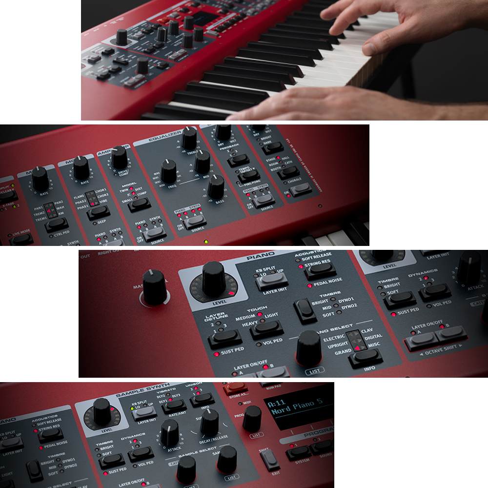Nord PIANO588キーシンセサイザーがステージエレキピアノ演奏