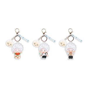 Lote Personalizado de Llaveros Acrílicos con Imagen Humanoide Versión Q de Dibujos Animados, Material Plástico PVC, Tendencia de Moda, Souvenir - Product Image 3