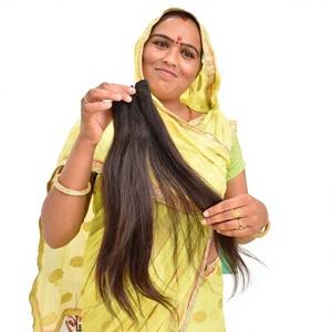 Extensiones de Cabello Indio Remy Virgen 100% Natural Sin Procesar, Cabello Humano Natural en Paquetes, Económicas y Libres de Químicos - Product Image 1
