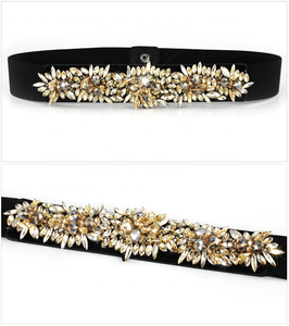 Vendita diretta in fabbrica abiti da donna e da ragazza utilizzano <span class=keywords><strong>cintura</strong></span> in cristallo scintillante impreziosita con <span class=keywords><strong>cintura</strong></span> in strass elasticizzato - Product Image 4
