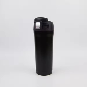 480ml One Touch Lock Coffee Mug Stainless Steel Drinking Water <b>Thermos</b> <b>Bottle</b> Vacuum Flask with Button Lid - Product Image 4