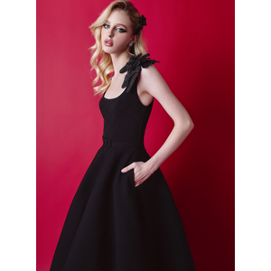 Vestido de diseño más nuevo 2025 para mujer, decoración de cinturón, tela ecológica de lujo, talla S M L disponible, marca Local Enzo & Leo - Product Image 2