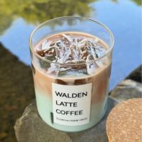 Neuheit Handgemachte Kreative Aromatherapie-Kaffeekerze – Iced Latte Kaffeeduftkerze mit Eiswürfel für Neuartige Geschenke