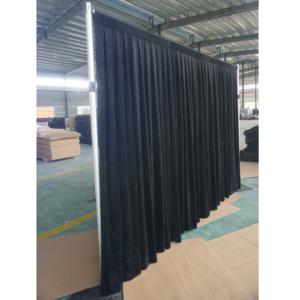 Aluminum Adjustable Backdrop <b>Stand</b> with Telescopic <b>Pipe</b> and Drape Silver for Weddings and Trade Shows - Product Image 1