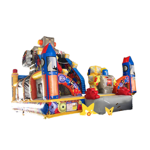 Résidentiel <span class=keywords><strong>Robot</strong></span> gonflable funcity combo videur avec toboggan et <span class=keywords><strong>piscine</strong></span> centre de loisirs - Product Image 1
