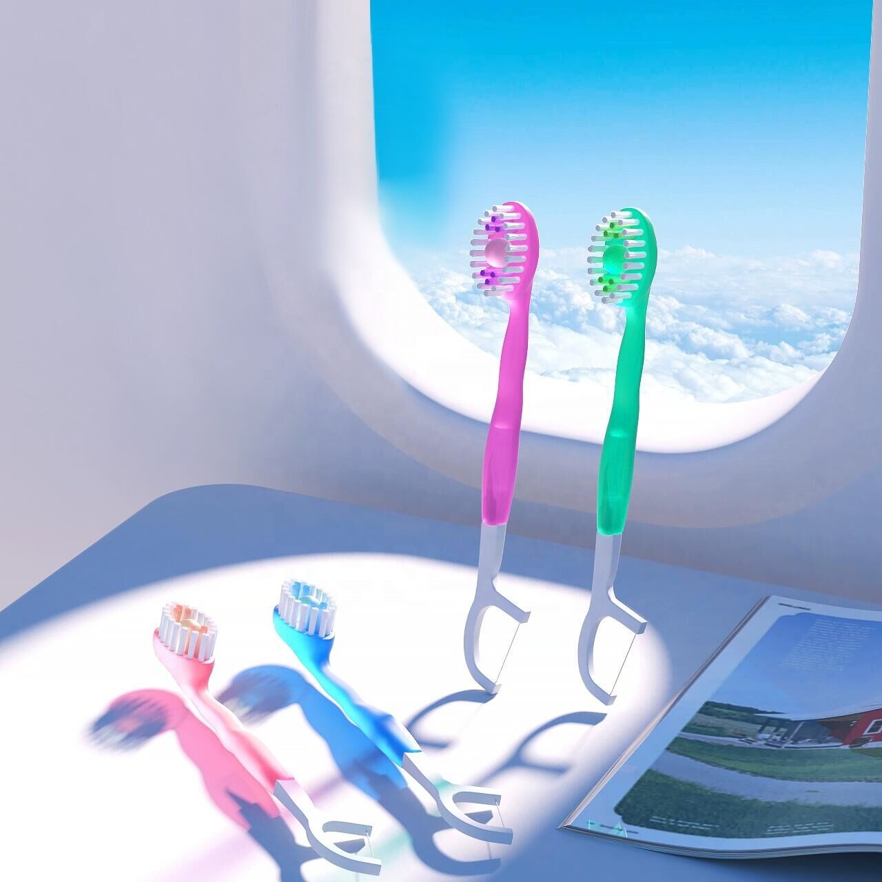 toothbrush with toothpaste inside