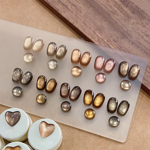 AILANUO Vernis à ongles gel magnétique œil de chat doré automne 10 couleurs Vernis à ongles gel professionnel UV - Product Image 1