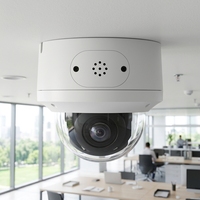 8MP 4K POE PTZ Vandalproof IK10 CCTV Security Camera Compact Mini 2 Way Audio AI Human Detection IR Night Vision IP66 H.265+ VMS