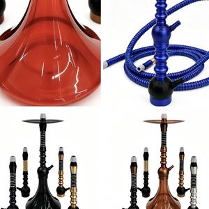 Moderno Set de Cachimba de Aleación de Aluminio con Acabado Espejo, Kit para Fumar Shisha con Manguera y Cazoleta, Ideal para Bares y Regalos - Product Image 2
