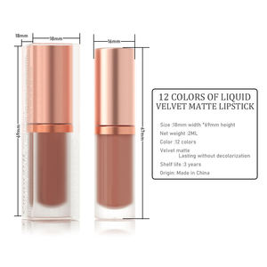 Rouge à lèvres liquide mat longue durée personnalisé OEM, haute pigmentation, brillant à lèvres velours longue durée, marque privée, maquillage en gros, usine - Product Image 4