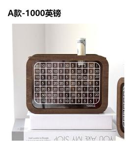 काउंटर लकड़ी के पिगी बैंक के साथ मनी बॉक्स - Product Image 6