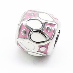 yunnique Stainless Steel Round Bead Pink Epoxy <b>Resin</b> For Bracelet Making - Product Image 3