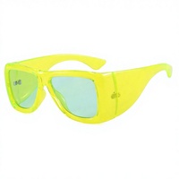 Lunettes de soleil futuristes Y2K surdimensionnées enveloppantes pour hommes et femmes, monture carrée épaisse, logo personnalisé, vente en gros, protection UV400, lunettes de soleil