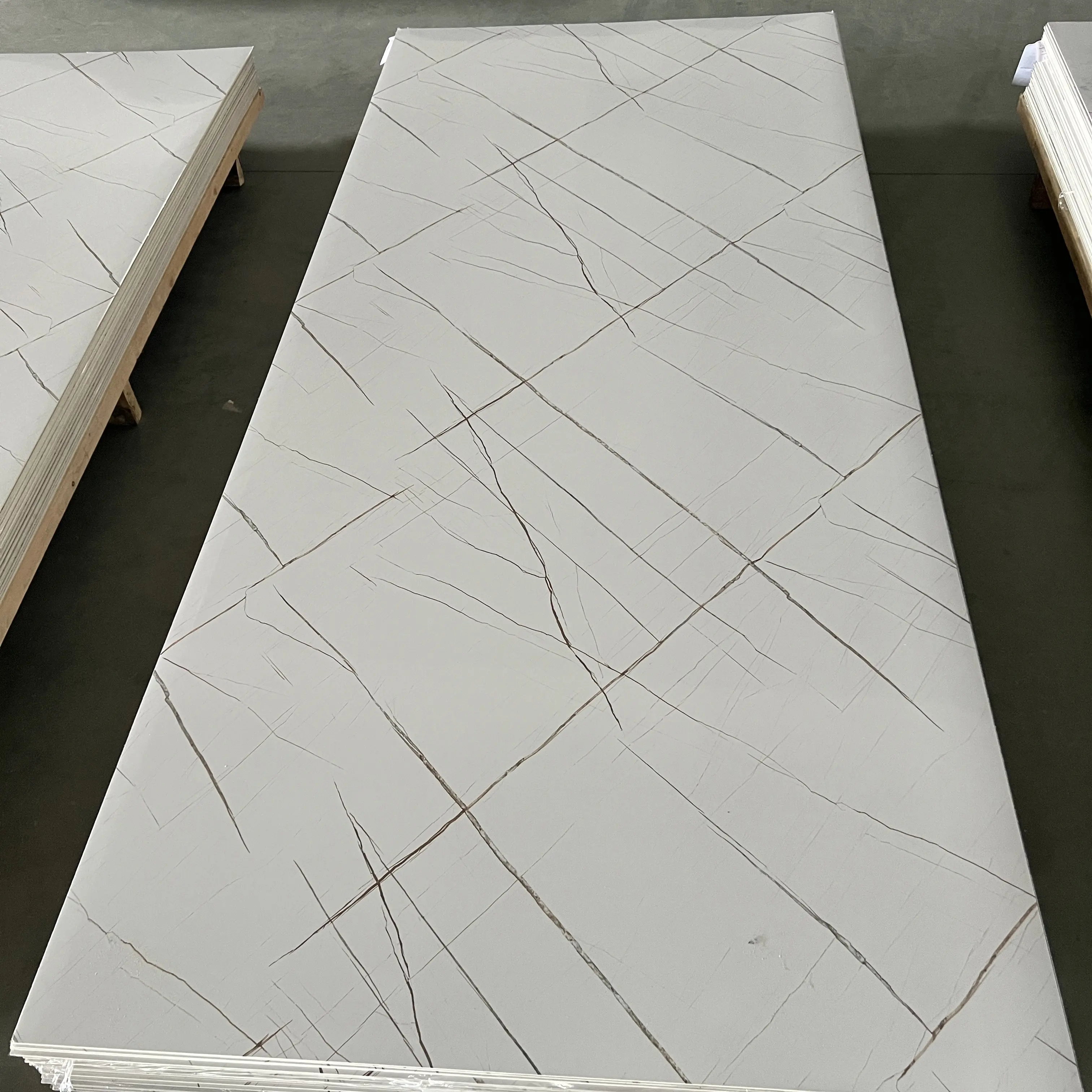 Panel dinding PVC lembaran marmer imitasi PVC pabrikan marmer UV