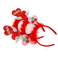 Serre-tête romantique Saint-Valentin avec plumes, accessoires pour cheveux, bandeau, coiffe pour mariage et robe de bal