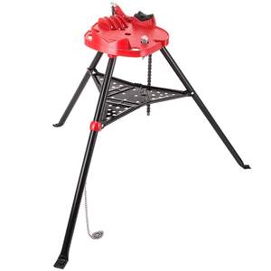 Support de visseuse à chaîne portable 6 pouces avec trépied, surface de travail en fonte ductile, grande base, pieds triangulaires avant, capacité de plateau de 1323 lb - Product Image 4