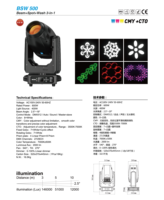 Projecteur à tête mobile Big Dipper BSW500 3-en-1 Beam Spot Wash 400W LED pour éclairage de scène avec mélange linéaire CMY CTO pour clubs et concerts