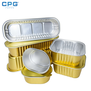 Conteneur en aluminium rigide rectangulaire de 650 ml avec couvercle assorti, pour la préparation des repas, plateau alimentaire en aluminium pour restaurant - Product Image 1
