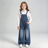 Salopette bleue moyenne Sprout avec pantalon à bretelles larges et amples et salopette pour enfants pour pique-nique du week-end