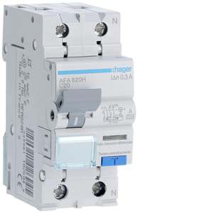AFA820H Personalizzabile con Hagers RCBO 4500A 1P+N curva C 20A tipo A 300mA 2M - Product Image 1