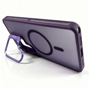 Étui magnétique mat pour <span class=keywords><strong>Samsung</strong></span> <span class=keywords><strong>Galaxy</strong></span> S24 S23 <span class=keywords><strong>Ultra</strong></span> <span class=keywords><strong>S22</strong></span> Plus, coque arrière givrée avec béquille métallique pour appareil photo - Product Image 4