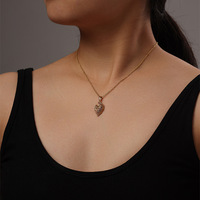 Collier et boucles d'oreilles assortis en or brillant, motif feuille filigranée, hypoallergéniques, pour mariage, vente en gros d'usine