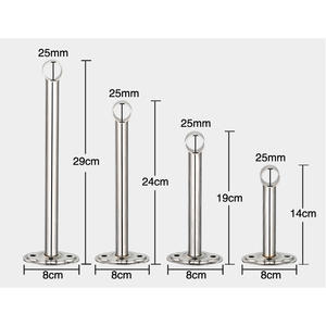 Barra Colgante de Acero Inoxidable 25/32, Montaje Superior, Estructura Permanente, Barra Colgante Reforzada para Balcón, para Tender Ropa - Product Image 5
