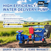 Bomba de Agua con Motor Diésel para Agricultura de 10, 15, 20, 25, 30, 35, 40, 45 y 50 HP, Móvil, de 2, 3, 4, 6, 8, 10 Pulgadas, para Riego Agrícola