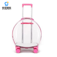 Style de luxe Trolley Cat Box Pratique Léger Pet Carrier Valise Voyage à tout moment avec votre ami à fourrure