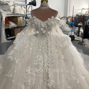 <span class=keywords><strong>Chic</strong></span> Off Épaule Appliqued Fleur <span class=keywords><strong>Robe</strong></span> <span class=keywords><strong>De</strong></span> Bal Robes <span class=keywords><strong>De</strong></span> <span class=keywords><strong>Mariée</strong></span> Lsmx164 - Product Image 6