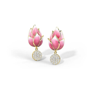 Orecchini a Perno a Forma di Fiore di Loto, Colore Sfumato, Stile Giardino Forestale, Gioielli per Orecchie da Donna, per Uso Quotidiano, Outfit da Vacanza, Regalo - Product Image 6
