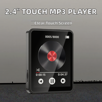 Lecteur MP3/Haut-parleur Bluetooth en plastique avec écran tactile haute définition de 2,4 pouces, 16 Go, son stéréo sans perte, radio, enregistreur, Android