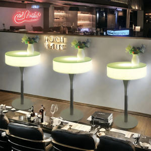 Mesa de Bar iluminada LED de lujo moderna para <span class=keywords><strong>club</strong></span> nocturno, Salón al aire libre, <span class=keywords><strong>hotel</strong></span> o parque, evento, mesa alta de plástico con pantalla - Product Image 6