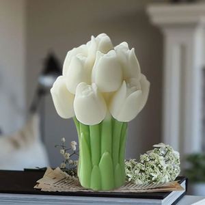 3D <b>Mold</b> Tulip Bouquets Silicone <b>Mold</b> Scented <b>Candles</b>, Handmade, Suitable for Mother's Day and Valentine's Day Home Decoration - Product Image 4