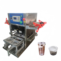 Machine de scellage automatique à chauffage pour gobelets en PP, PET et papier, machine de remplissage et de scellage de gobelets en film, vente chaude en usine
