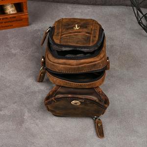 Offre Spéciale fabricant <span class=keywords><strong>en</strong></span> gros taille téléphone Fanny Pack sac mode <span class=keywords><strong>banane</strong></span> taille sac <span class=keywords><strong>en</strong></span> <span class=keywords><strong>cuir</strong></span> véritable hommes bandoulière poitrine sac - Product Image 4