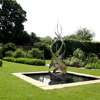 Sculpture cubique moderne en acier inoxydable Statue d'art en métal à vendre statue abstraite en maille métallique personnalisée