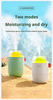 Diffuseur d'air frais par évaporation USB mini Wedtserha, humidificateur portable pour voiture 5V avec parfum de cactus, effet flamme de charbon