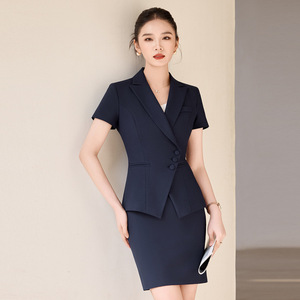 Women's Summer Suit Set Short Sleeve Thin Professional Formal Wear For Office <b>Work</b> Commute Interviews - Product Image 4