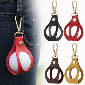 Hollow-Out Golf Ball <b>Bag</b> PU Leather Single Small Ball Pouch Outdoor Waist-mounted Golf Ball Case for Golfer - Product Image 1