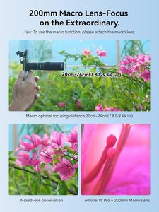 NEW 10X TeleMacro Lens | ED Glass Telephoto + Macro Phone <b>Camera</b> Lens for Traveling, Sports Events - Product Image 5