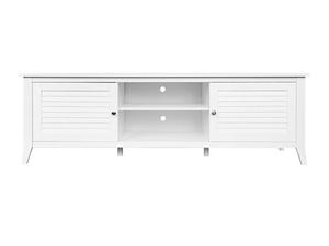 <span class=keywords><strong>Mesa</strong></span> de Televisión de Melamina Blanca con 2 Cajones - Product Image 1