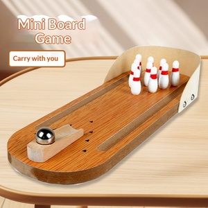 Jeu de mini-bowling éducatif en bois pour enfants de 4 à 6 ans, jeu de bureau créatif interactif parent-enfant anti-stress, couleur NC - Product Image 4