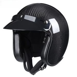 Casque de moto rétro en fibre de carbone certifié DOT, nouveau casque de cyclisme demi-ouvert pour l'extérieur - Product Image 1