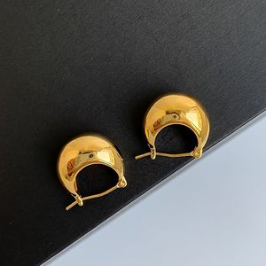 Boucles d'oreilles créoles épaisses à perles, plaqué or 18 carats, en acier inoxydable, boucles d'oreilles créoles circulaires audacieuses à billes rondes - Product Image 4